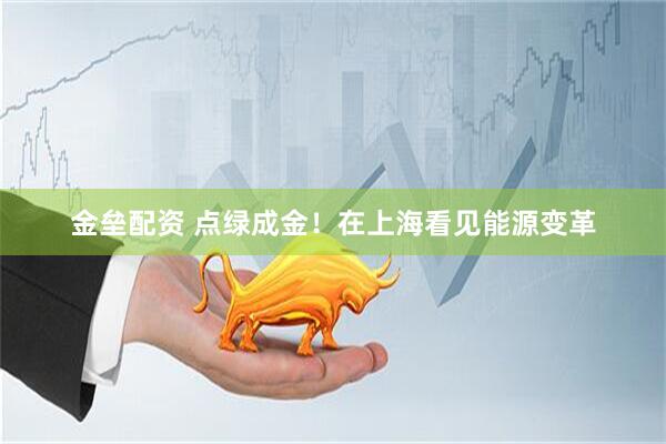 金垒配资 点绿成金！在上海看见能源变革