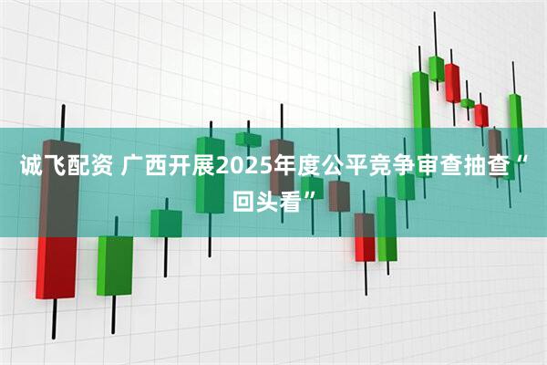 诚飞配资 广西开展2025年度公平竞争审查抽查“回头看”